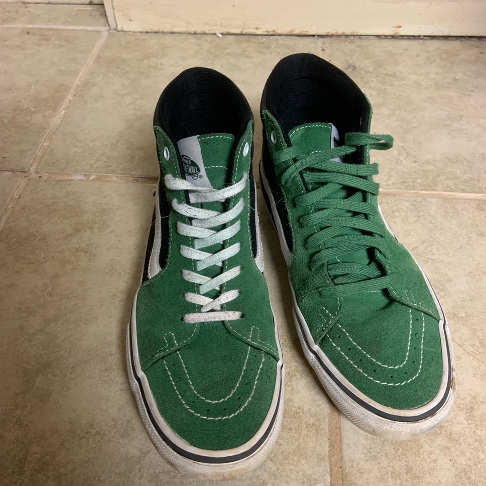 Sk8 high dark green vans